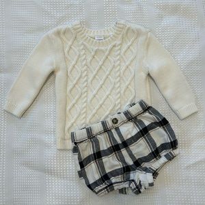 Carter’s Baby 2-Piece Cable Knit Sweater & Short Set